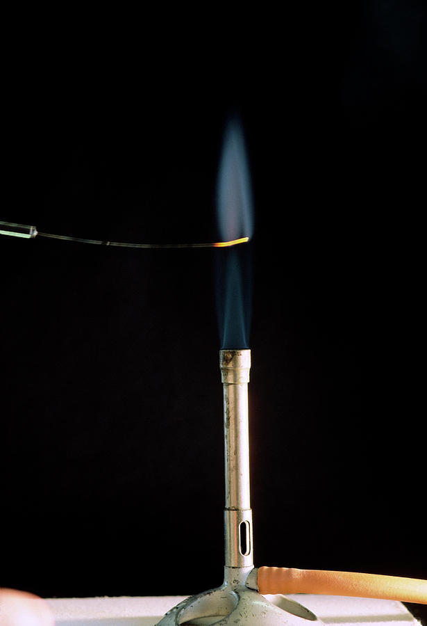 Potassium Metal Flame Test #2 Photograph by Andrew Mcclenaghan/science Photo Library.