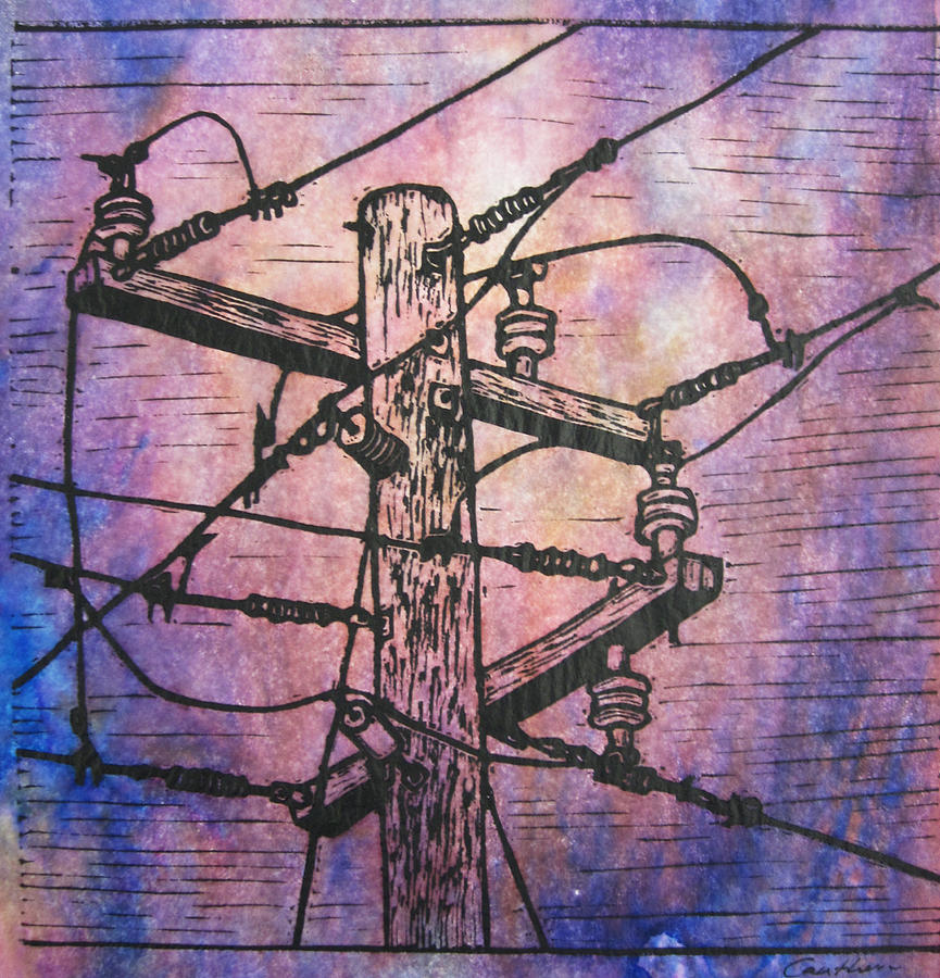 Power Drawing - Power Lines by William Cauthern Power Drawing - Power Lines by William Cauthern