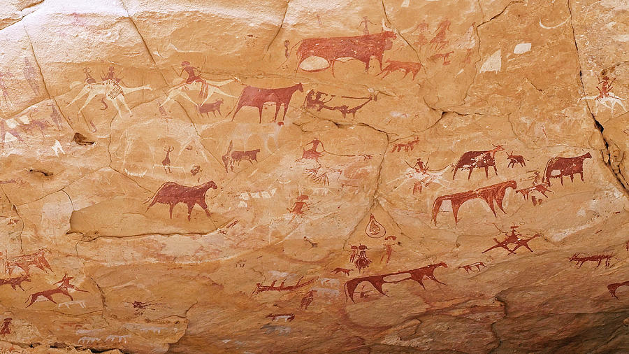 Prehistoric Rock Paintings #2 Photograph by Thierry Berrod, Mona Lisa Production