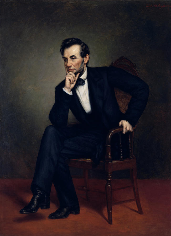 Abraham Lincoln Painting - President Abraham Lincoln #5 by War Is Hell Store