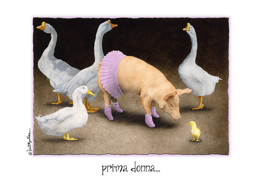 Goose Painting - Prima Donna... #2 by Will Bullas