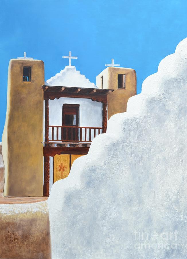 Pueblo Mission Painting by Mary Rogers