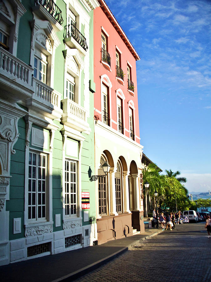 Architecture Photograph - Puerto Rico, Old San Juan, Street #2 by Miva Stock