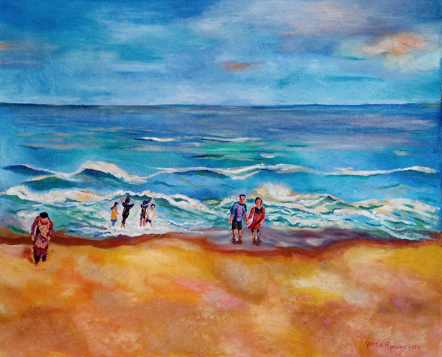 Beach Painting - Puri #2 by Geeta Yerra