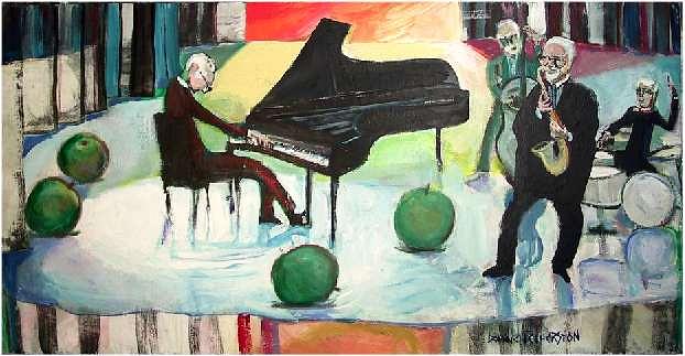 Jazz Painting - Quartet Dave Brubeck by Dominic Fetherston Jazz Painting - Quartet Dave Brubeck by Dominic Fetherston