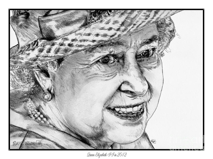 Queen Elizabeth II in 2012 Drawing by J Fine Art America