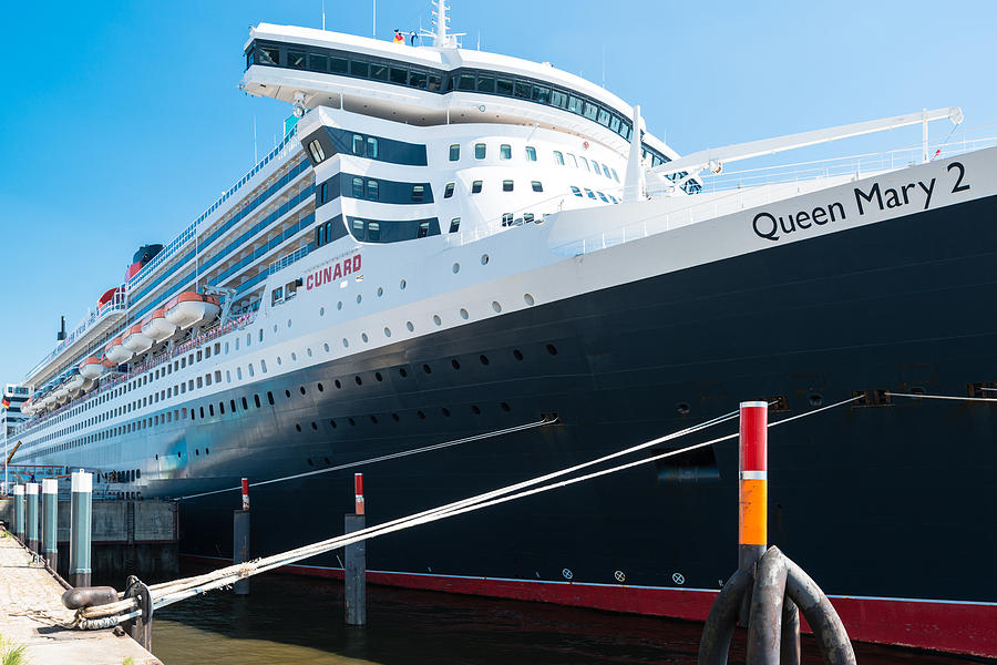 Queen Mary 2 the luxurious cruise liner in Hamburg 2 Photograph by