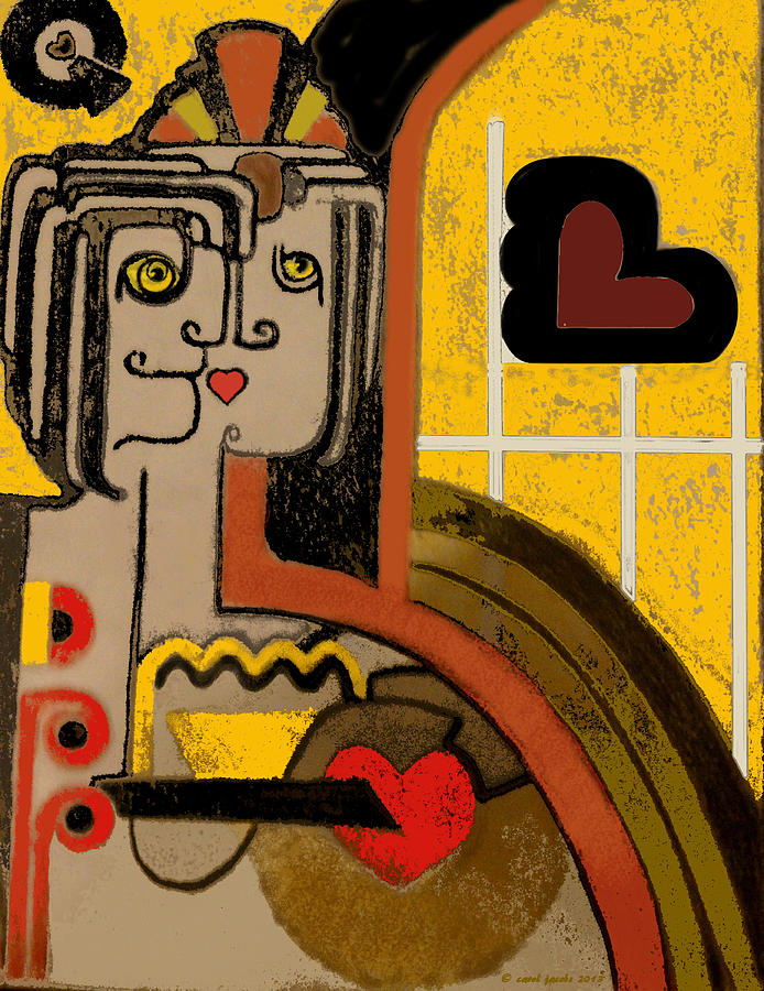 Queen Digital Art - Queen of Hearts of Egypt by Carol Jacobs