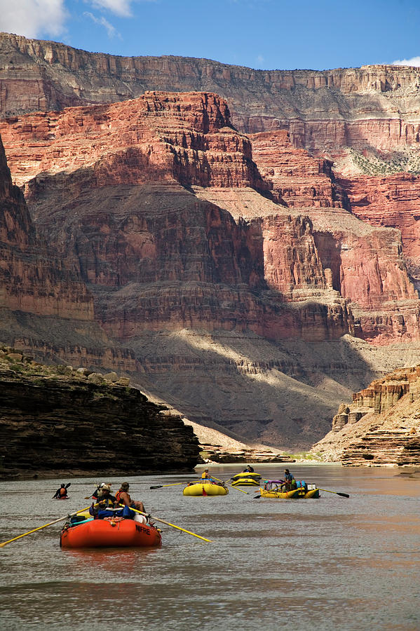 Rafting Down The Grand Canyon, Arizona Photograph by Whit Richardson