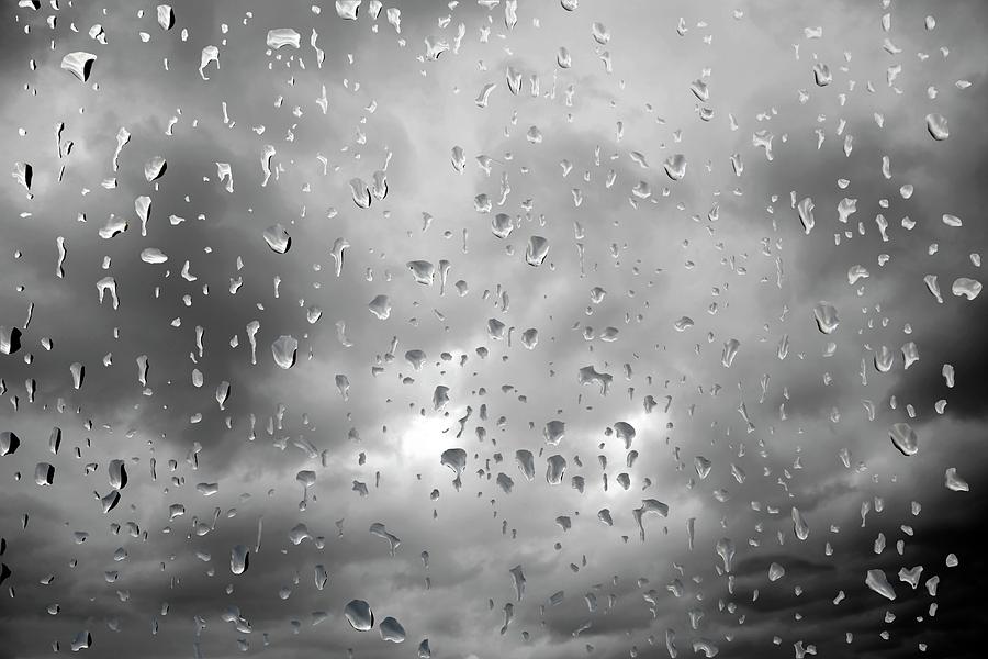 Rain Drops On Window #2 Photograph by Victor De Schwanberg