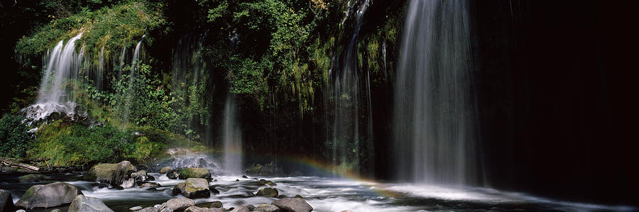 Nature Photograph - Rainbow Formed In Front Of Waterfall #2 by Panoramic Images