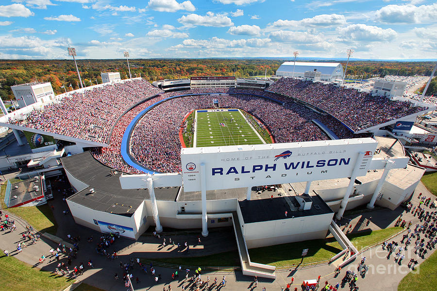 aerial view of bills stadium