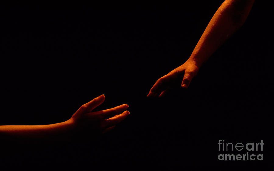 Hands Photograph - Reaching out #2 by Sharon Elliott