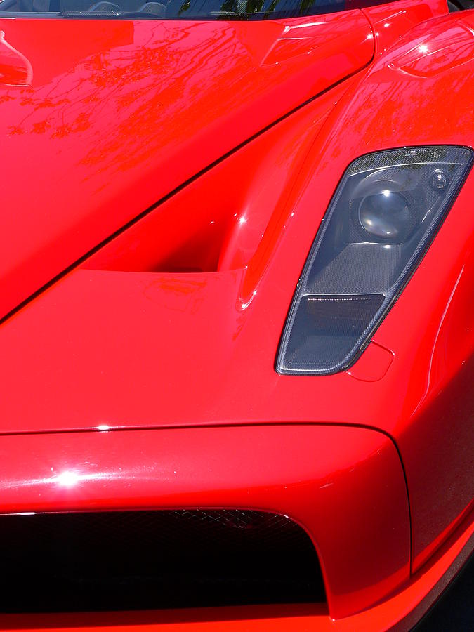 Red Ferrari #2 Photograph by Jeff Lowe
