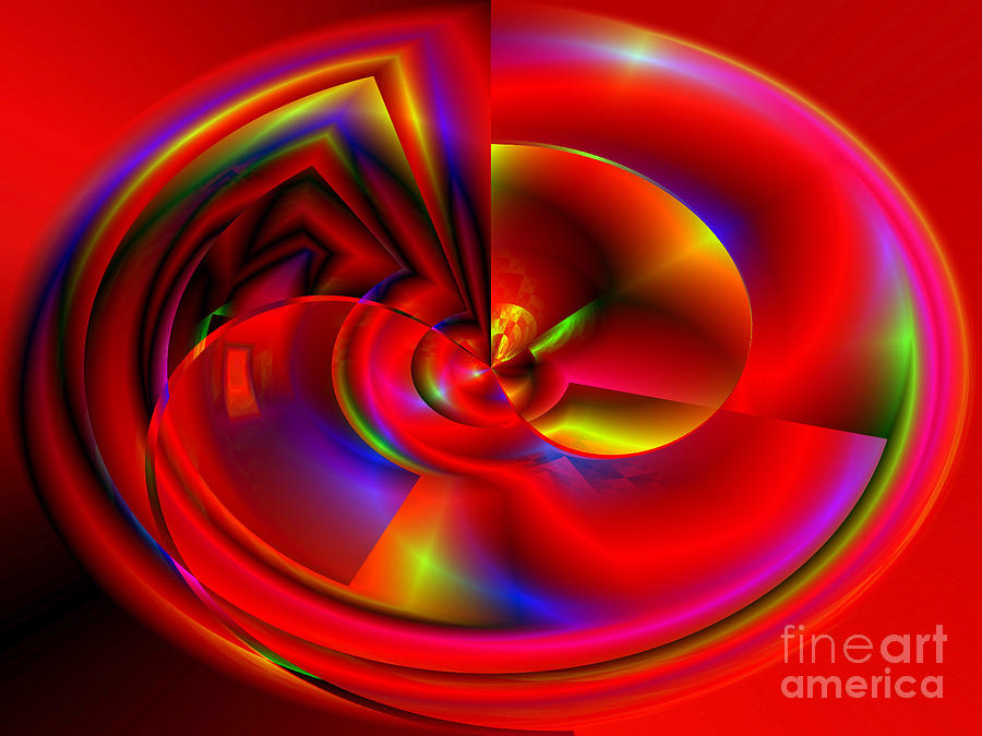Abstract Digital Art - Red by Kristi Kruse