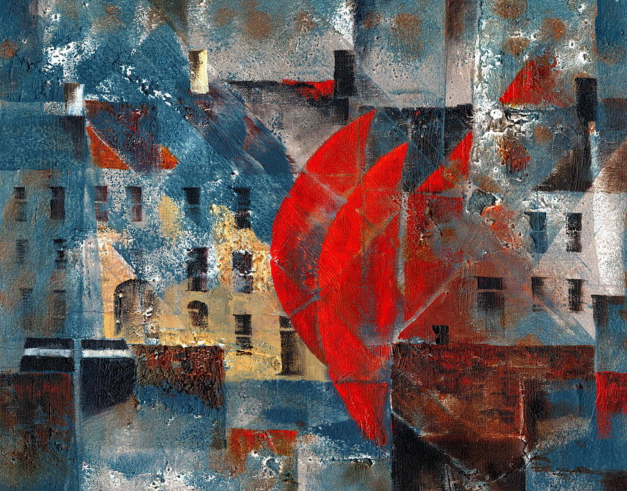 Red Sails #2 Painting by Val Byrne