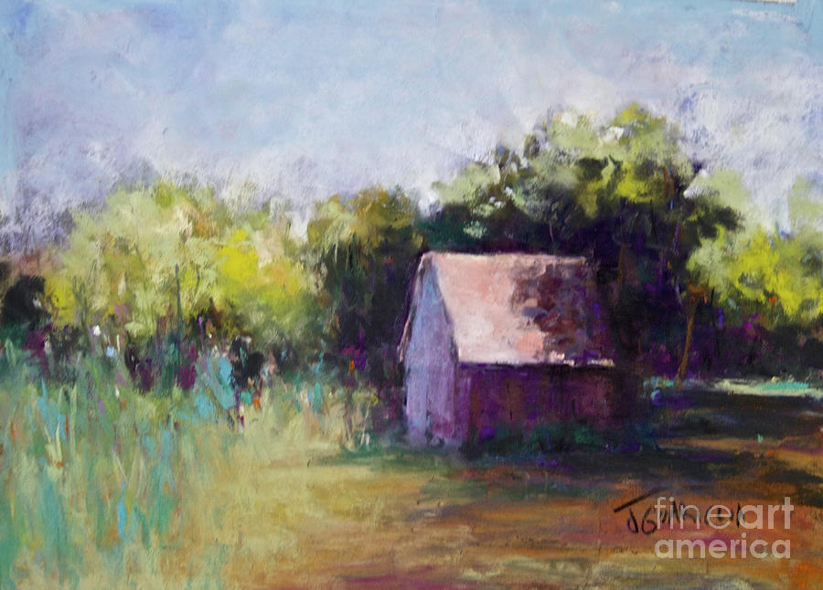 Red Shed #2 Pastel by Joyce Guariglia