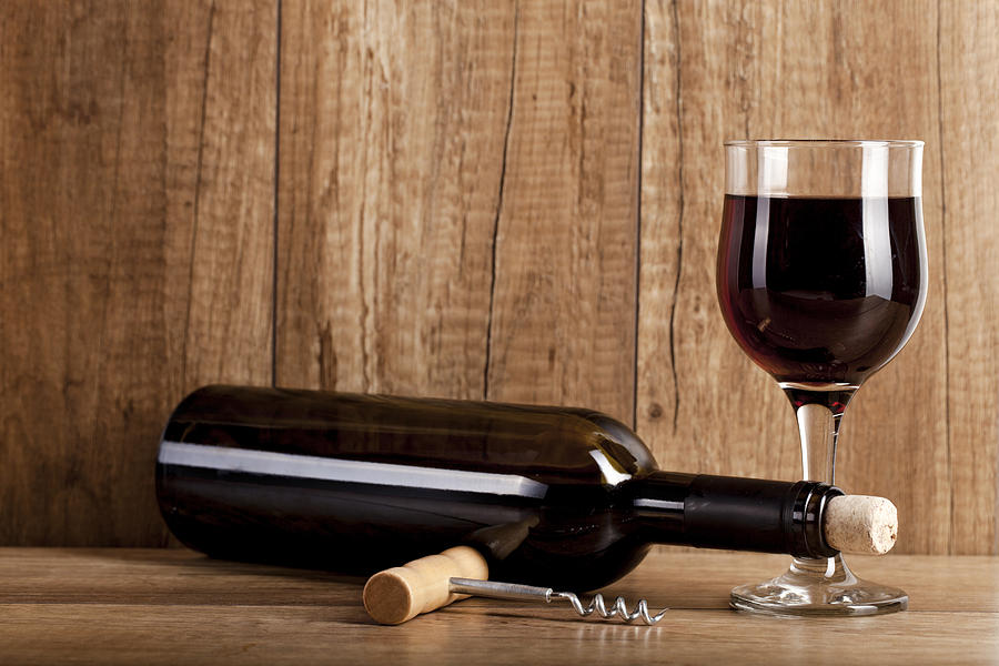 Space Photograph - Red Wine On Wooden Background Still Life Image #2 by Daniel Barbalata