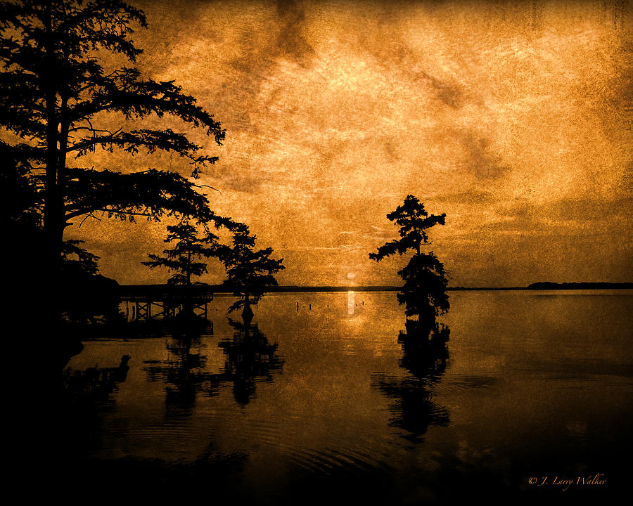 Reelfoot Lake Sunrise #2 Digital Art by J Larry Walker