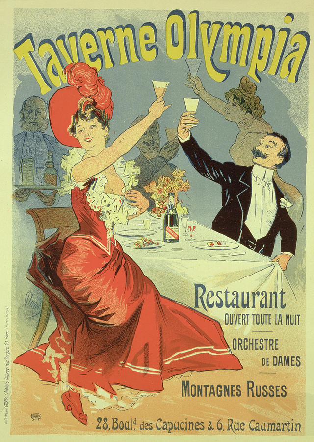 Reproduction Of A Poster Advertising Drawing by Jules Cheret Reproduction Of A Poster Advertising Drawing by Jules Cheret
