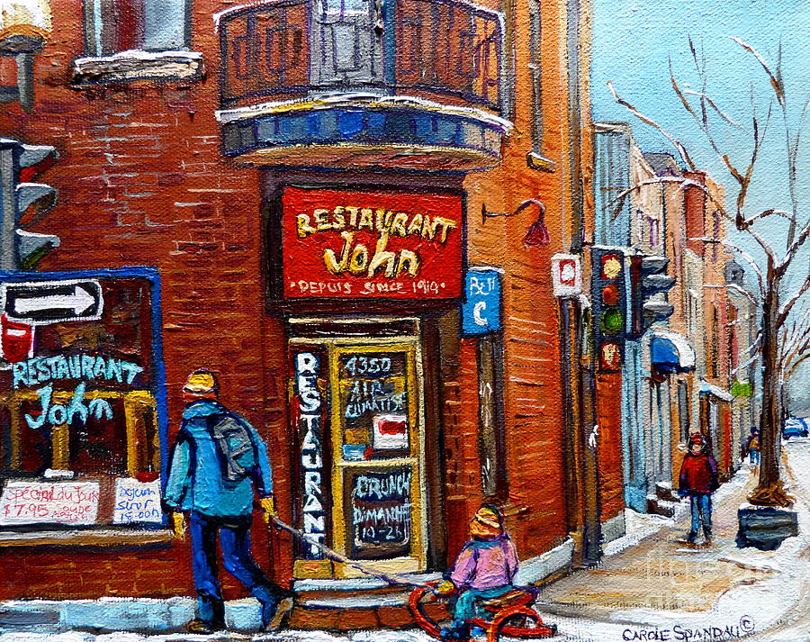 Restaurant John Montreal Painting By Carole Spandau Pixels   2 Restaurant John Montreal Carole Spandau 