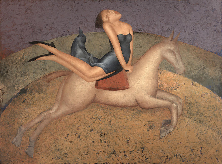 Animal Painting - Rider #2 by Nicolay  Reznichenko
