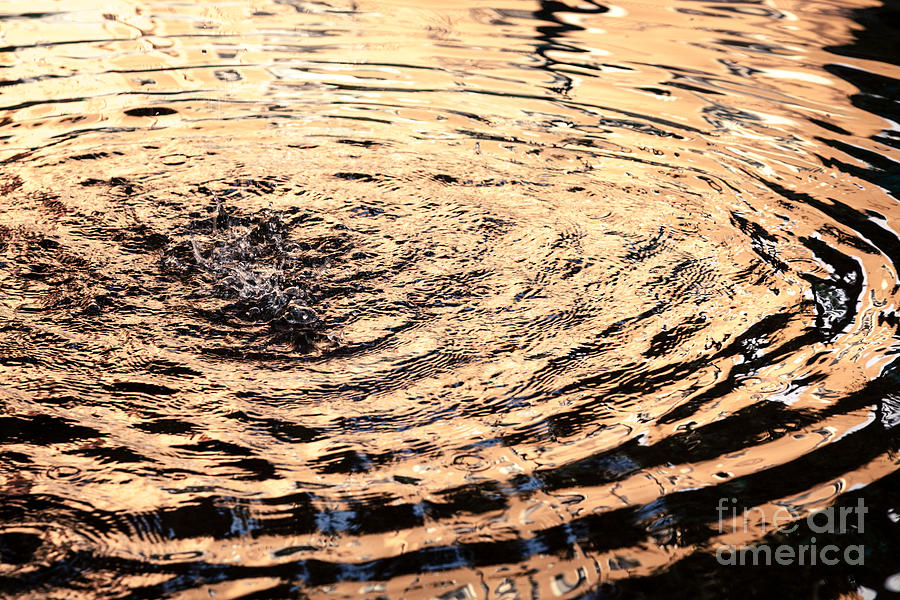 Ripple Reflection In Fountain Water #1 Photograph by Peter Noyce