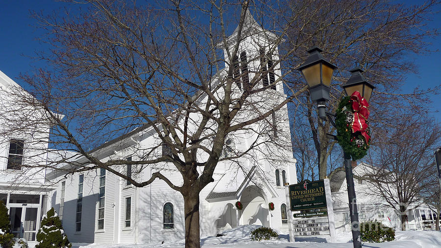 Riverhead United Methodist Church After a Blizzard #2 Photograph by Steven Spak