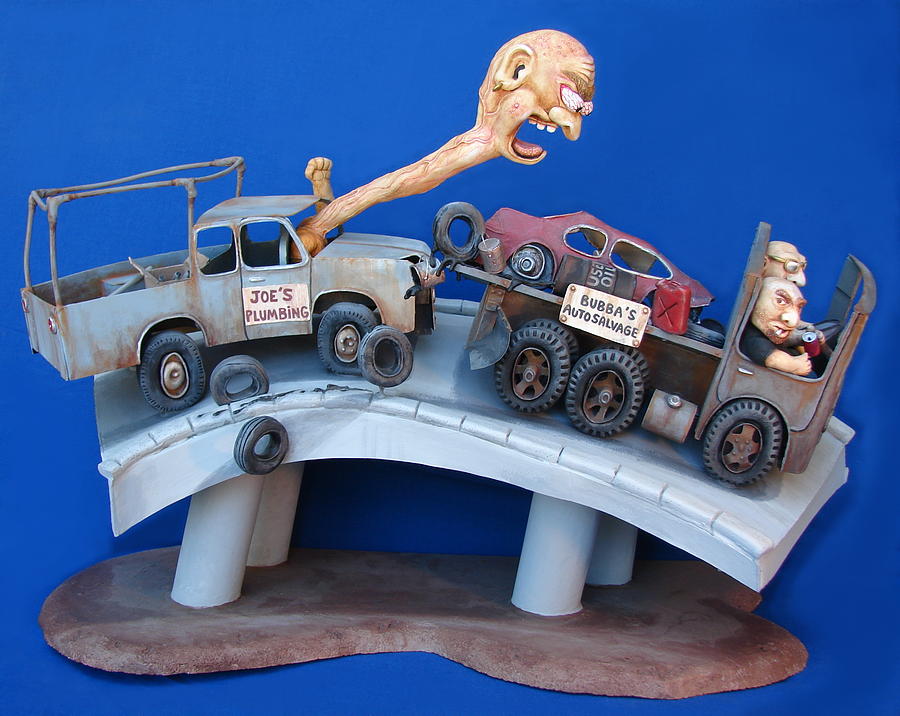 Road Rage Sculpture by Stuart Swartz
