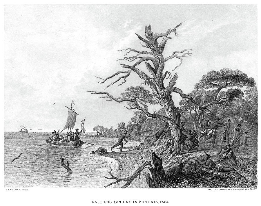 Roanoke Landing, 1585 #2 Painting by Granger Roanoke Landing, 1585 #2 Painting by Granger
