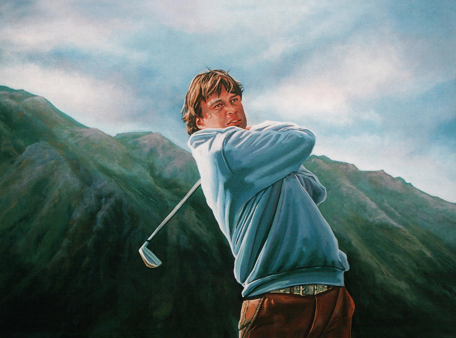 Golf Painting - Robert Jan Derksen by Paul Meijering