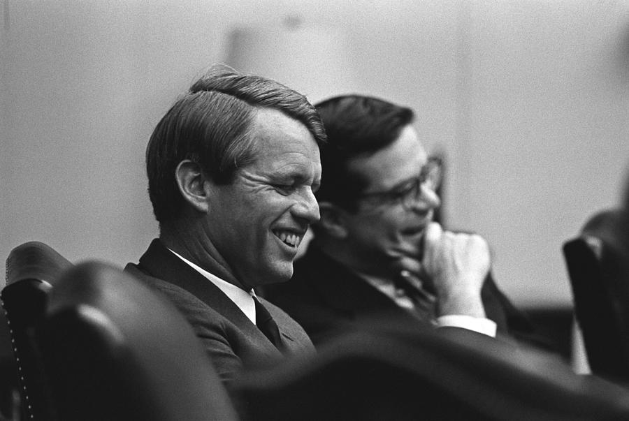 Robert Kennedy and Ted Sorensen Photograph by War Is Hell Store