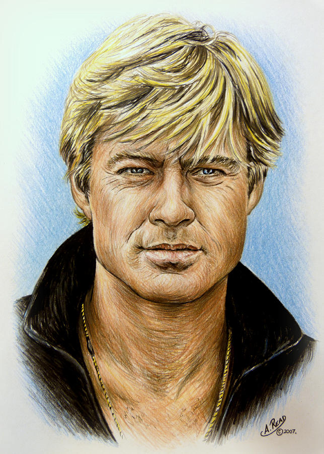 Robert Redford Drawing - Robert Redford #2 by Andrew Read