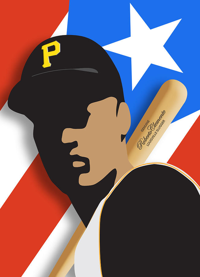 Roberto Clemente Digital Art by Ron Regalado