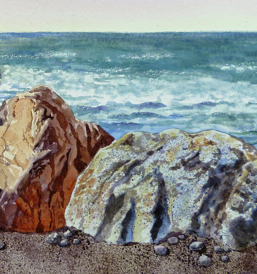 Mountain Painting - Rocks #2 by Irina Sztukowski
