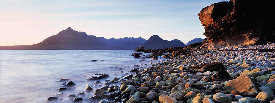 Sunset Photograph - Rocks On The Beach, Elgol Beach, Elgol #2 by Panoramic Images