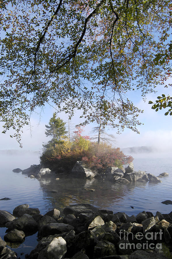 Rocky Islet In Early Morning Fog #2 Photograph by Gregory G. Dimijian