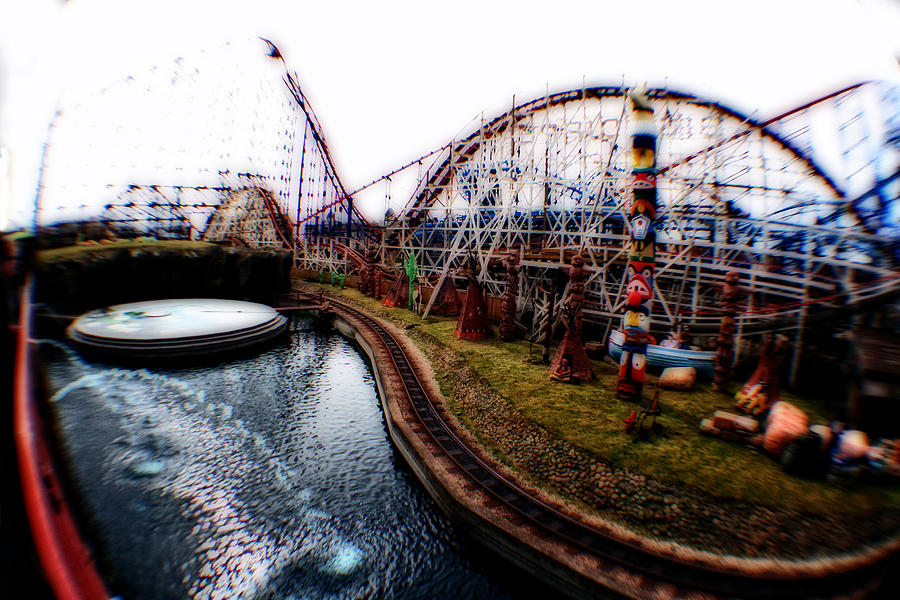 Mouse Photograph - Pleasure Beach - UK - Theme Park Roller Coaster by Doc Braham
