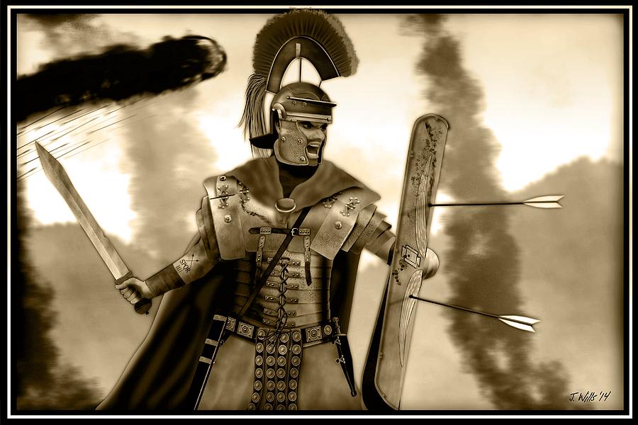 Roman Centurion #2 Digital Art by John Wills