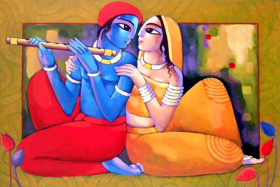 Romantic Couple Painting by Sekhar Roy