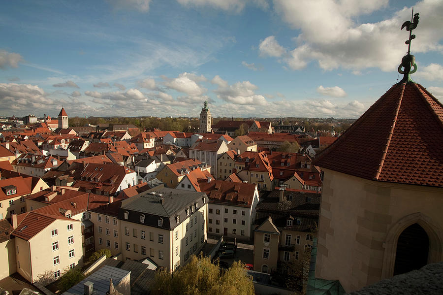 Europe Photograph - Roof Top View Of Old Town Regensburg #2 by Dave Bartruff