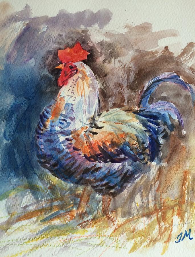 Rooster #1 Painting by Jieming Wang
