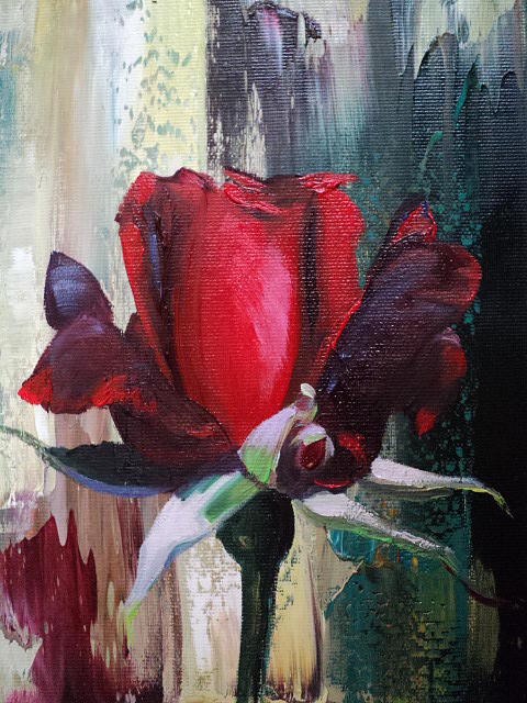 Flower Painting - Rose #2 by Nelu Gradeanu
