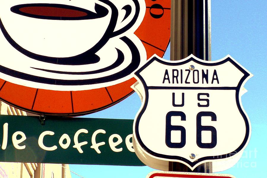 Route 66 Coffee Digital Art by Valerie Reeves