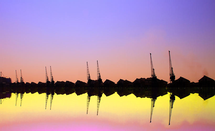Royal Docks Cranes  art #2 Photograph by David French