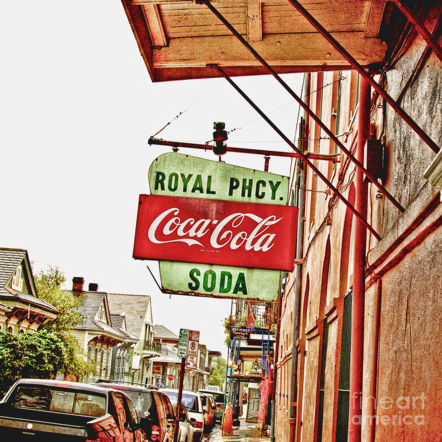 New Orleans Photograph - Royal Pharmacy Soda Sign #1 by Scott Pellegrin
