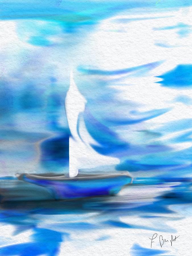 Ocean Digital Art - Sailors Dream  #2 by Frank Bright