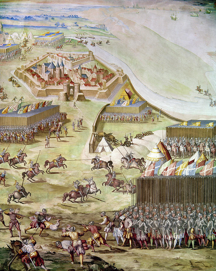 Saint-quentin, 1557 #3 Painting by Granger