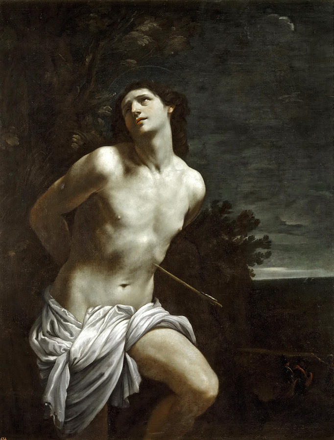 Saint Sebastian #12 Painting by Guido Reni