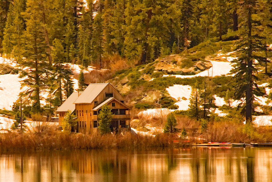 Salmon Lake Lodge #2 Digital Art by Mick Burkey